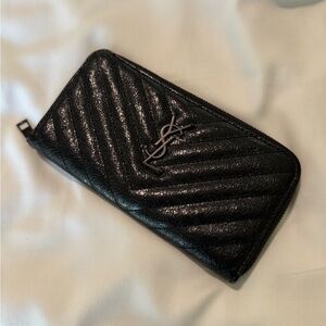 YSL Black Quilted Wallet